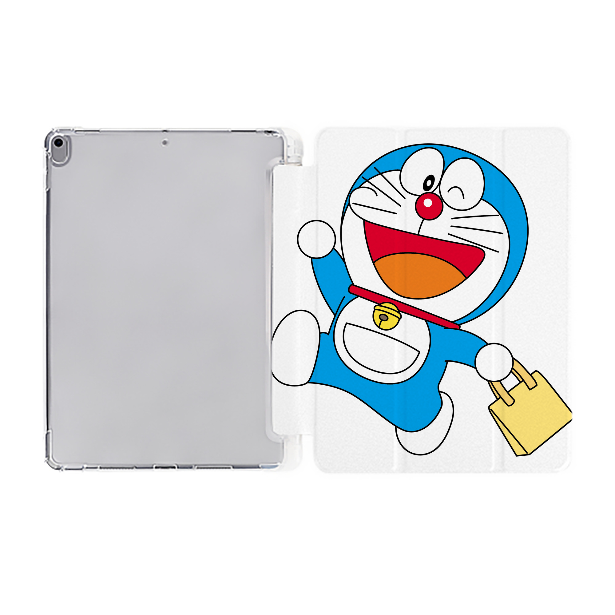 （画像用） ドラえもん Doraemon IPad ケース ペン収納付き 三つ折りスタンド PUレザー×シリコン 対応機種9.5/10.5/10.9インチ